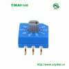 原装进口旋转拨码开关8421编码10*10毫米10位旋转开关