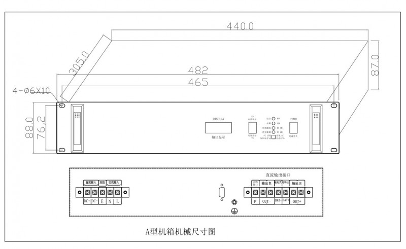 安装尺寸A型（10A-30A）