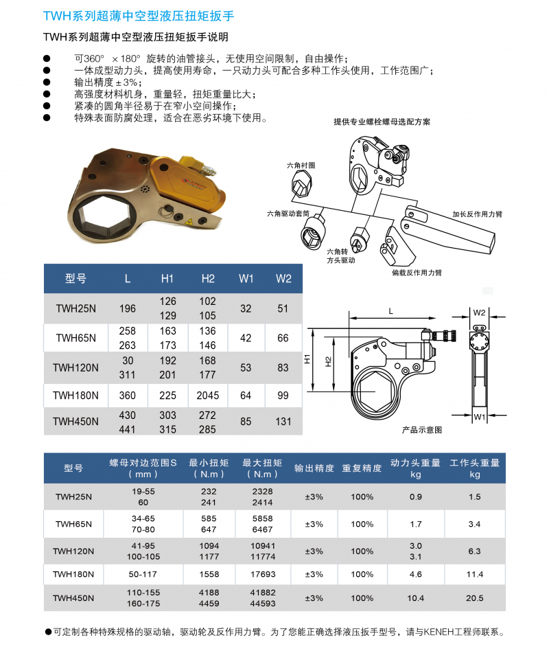 中空扭矩扳手