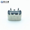 type-c短体母座  24PIN  板上立贴+六固定脚
