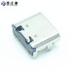 TYPE-C母座 16PIN  板上贴片+四脚插板外壳铆合